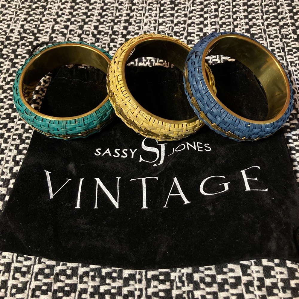 Three weave like cuffs. Sassy Jones
